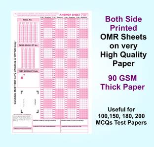 OMR Sheets For All Exams 100 Sheets Of 100 MCQs