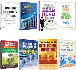 Most Selling Books For Share Market Option & Future Trading, Intraday, Investment & SIP To Achieve Financial Freedom Goal (Set Of 8 Books) - English