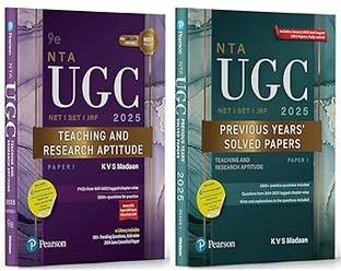 Pearson NTA UGC NET 2025 Paper 1 By KVS Madaan & UGC NET Paper 1 Previous Years' Solved Papers -10 Years PYQs | (Teaching And Research Aptitude) | 2025 & 2024 Solved Papers|2500+ Practice Questions – (Set Of 2 Books)