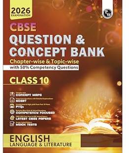 Pw Cbse Question & Concept Bank (Qcb) Class 10 English Language & Literature Chapter-Wise And Topic-Wise Solved Questions For 2026 Exams With 50% Competency Based Question (English, Paperback, Unknown)