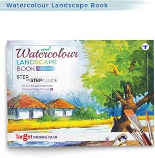 Landscape Painting Book With Step By Step Guide To Practice Landscape Watercolor Painting | Learn To Paint Stone, Grass, Water And Tree Paintings | Artist Level - Beginner