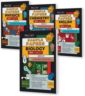 Educart CBSE Class 12 Sample Papers 2022-23 Bundle - Physics, Chemistry, Biology And English (4 Books) 2022