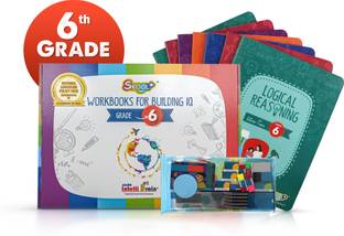 Skool Plus- Workbooks For Class 6 For Increasing IQ | Physics, Chemistry, Biology, Maths, Logical Reasoning, English Books With Pencil Set | Set Of 9 Skill-Focused Books For Olympiad Exams By ALLEN Career Institute