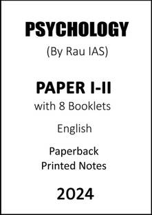 Complete Set Psychology Optional Notes Of Paper 1 And 2 By Rau IAS In English For UPSC Mains 2024