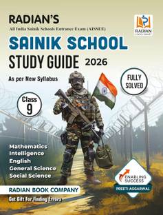 Sainik School Study Guide 2026 Fully Solved Class 9 For New Syllabus English Medium