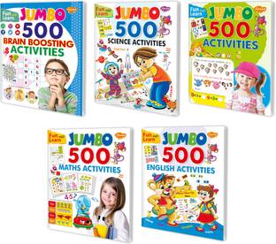 Fun And Learn 500 Activity Books Complete Combo | Pack Of 5 Activity Books By Sawan