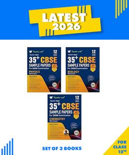 Together With 35+ CBSE Sample Papers Physics, Chemistry And Biology For Class 12 I Set Of 3 Books I EAD Series In Physical + Digital Edition Includes Solved & Unsolved Papers With CBQs & Topper’s Answer Sheet I For 2026 Board Exam Paperback – 19 April 2025