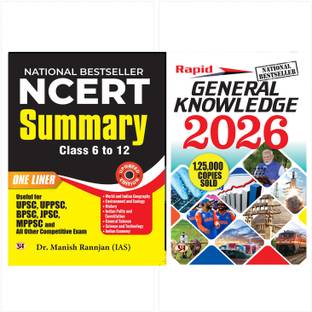 Ncert Summary (Class Vi-XII) - One Linear For UPSC/IAS Preparation, State Civil Services, Competitive Examinations (English, Paperback, Unknown)+ Rapid General Knowledge 2024 (English)
