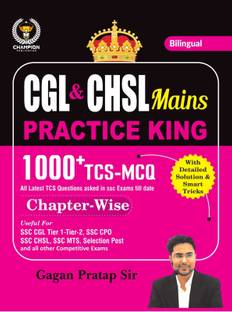 CGL & CHSL Mains Practice King 1000+ TSC-MCQ Chaperwise
