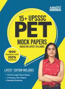 15+ UPSSSC PET Mock Papers Book (English Printed Edition) By Adda247