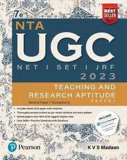 Nta UGC Net /Set/Jrf Paper 1, Teaching And Research Aptitude 2023, Includes Latest 2022 Paper And 2600+ Practice Questions With Solutions (English, Paperback, Madaan K V S)
