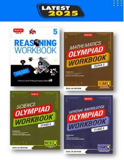 Mtg National Science Olympiad (NSO). , International Mathematics Olympiad (IMO) , Inter. G.K. Olympiad (IGKO) & Reasoning Work Book -Class 5TH ( Combo Pack-Set Of 4 Books)-Edition-2025-26
