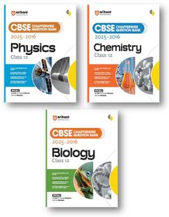 Arihant CBSE Chapterwise Question Bank 2025–2016 For Class 12 , Physics + Chemistry +Biology (3 Books Set ) Latest Syllabus , Includes Solved Papers, Sample Papers, And CBSE Marking Scheme