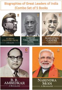 Biographies Of Great Leaders Of India: Subhas Chandra Bose, Sardar Vallabhbhai Patel, Mahatma Gandhi, B.R.Ambedkar & Narendra Modi (Combo Set Of 5 Books)
