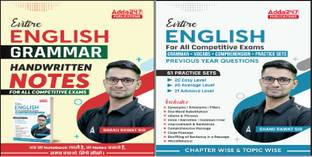 Combo Of Entire English Grammar Handwritten Notes & Entire English For All Competitive Exams |GRAMMAR|VOCABS|COMPREHENSION| 61 PRACTICE SETS (Printed Edition) By Adda247