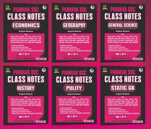 Parmar SSC Class Notes For Polity, Static GK, History, Geography, General Science, Economics Combo Set (English Medium)