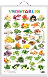 Vegetables Chart, Wall Poster For Room Decor High Quality Paper Print With Hard Lamination (20 Inch X 30 Inch, Rolled)
