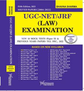 UGC-NET/JRF Law Examination Based On New Syllabus Latest 5th 2023 EDITION WHITESMANN