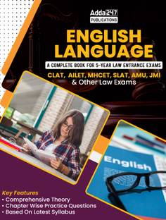 English Language A Complete Book For 5 Year Law Entrance Exams CLAT |AILET|MHCET|SLAT|AMU|JMI And Other Law Exams (English Printed Edition) By Adda247