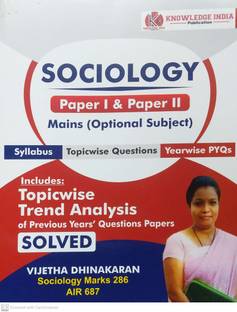 Sociology Paper-1 & Paper -Ii Mains Optional Subject Syllabus Toopicwise Questions Yearwise Pyqs
