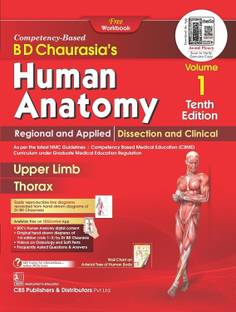 Human Anatomy, 10/e Vol - 1 , Regional And Applied Dissection And Clinical Upper Limb Thorax (PB- 2024)