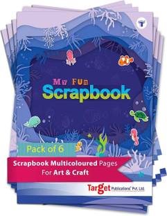 Scrapbooks For Kids | A4 Size Scrapbook | 32 Pages | Colorful Scrapbook Paper For Birthday, School, Home | Set Of 6 Scrap Books