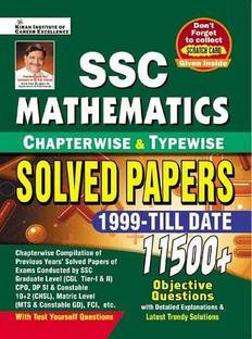 SSC Mathematics Chapterwise And Typewise Solved Papers 1999 Till Date 11500+ Objective Questions (English Medium)(3871) (Paperback, Think Tank Of Kiran Institute Of Career Excellence Pvt Ltd)