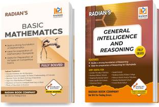 Combo Of Basic Maths And General Intelligence & Reasoning Guide Book 2024 For Class 6 Entrance Exams (Set Of 2 Books, English Medium)