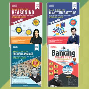 Topic Wise Chapter Wise Solved Papers For Bank PO & Clerk/IBPS/ SBI Bank Po/Clerk Prelim & Mains Exam (2024 To 2021) Reasoning/ Quantitative Aptitude/ English/ Banking Awareness