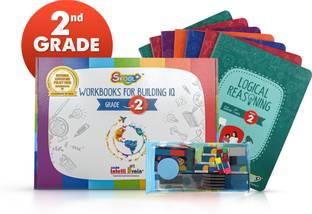 Skool Plus- Workbooks For Class 2 For Increasing IQ | Science, Maths, Logical Reasoning, General Knowledge, English Books With Pencil Set | Set Of 8 Skill-Focused Books For Olympiad Exams By ALLEN Career Institute