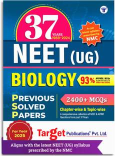 37 Years NEET 2025 Biology Chapterwise Previous Year Solved Question Paper Book (PSP) | Topicwise 2400+ MCQs With Solutions | 1988 To 2024 | As Per Latest Syllabus Prescribed By NMC