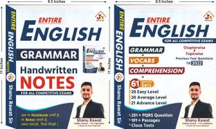 Handwritten Notes Of English + All In One Pack Grammar + Vocabs + Comprehension + 61 Practice Sets By Shanu Rawat