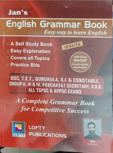 Jan's ENGLISH GRAMMAR BOOK Easy Way To Learn English Usefull For TS, AP, GURUKULA, TET, SI, PC & All Competitive Exams (Telugu & English Bilingual) (Paperback, JAN SIR)