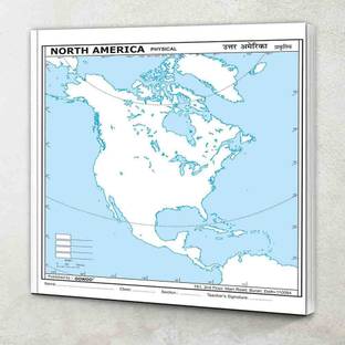 100 North America Physical Outline Map For School