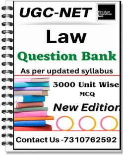 UGC NET Law Question Bank [Practice MCQ] 3000 Unit Wise Question Answer As Per Updated Syllabus [In E-Books -Https://oevro.courses.store/373076 ]