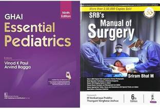 GHAI ESSENTIAL PEDIATRICS 9ED (HB 2019) + Srb's Manual Of Surgery (Set Of 2 Books)