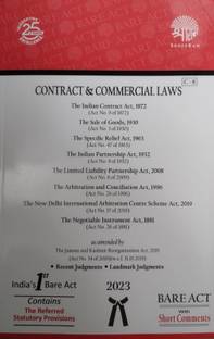 Law Of Contract Bare Act With Interpretation Clause, Short Comments, Recent Judgments & Landmark Judgments