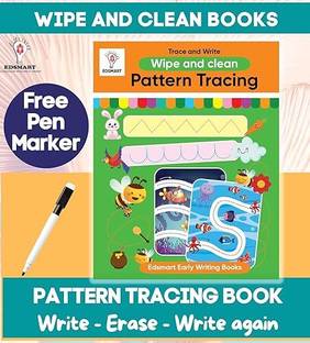 Wipe And Clean: Reusable Pattern Tracing Book - Pre-Writing Pattern Tracing | Best Pencil Control Tracing Book For Kids With Free Pen Included
