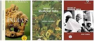 Ancient History Rs Sharma Medieval History Satish Chandra And Modern History Bipan Chandra 3 Books Set In English