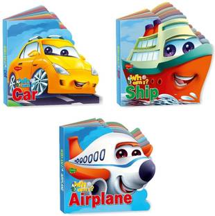Sawan Presents Set Of 3 Who Am I Story Books Of Car, Ship & Airplane