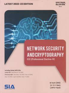 Network Security And Cryptography (Professional Elective-IV) B.Tech IV-Year I-Sem (ECE) R18 (JNTU-Hyderabad) Latest 2022-23 Edition