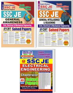 (English Medium) Book Set Of 3 Ssc Je Solved Papers(General Awareness/general Intelligence & Reasoning(Civil,electrical & Mechanical Engineering)/ssc Je Electrical Engineering Chapterwise Solved Papers)