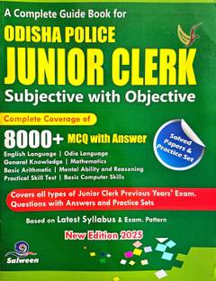 Odisha Police Junior Clerk And Driver Exam Guide 2025 | English Medium | Salween Publisher | 8000+ MCQs With Answers