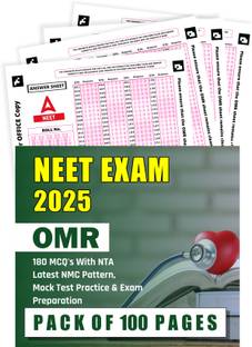 OMR शीट्स फॉर प्रैक्टिस NEET 2024 एग्ज़ाम, 200 MCQ विथ लेटेस्ट NMC पैटर्न - पैक ऑफ 100 पेजेस बाय Adda247