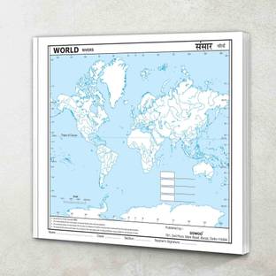 SMALL - 100 WORLD RIVER OUTLINE MAP FOR SCHOOL|World River Map For School