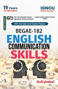 Gullybaba Ignou (New CBCS ) BEGAE-182 English Communication Skills In English Medium For BAG BCOMG BSCG With Solved Sample Paper And Important Exam Notes (Paperback, Gullybaba.Com Panel)