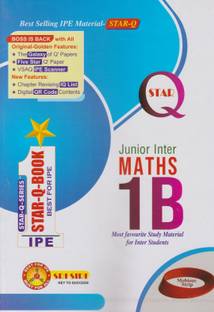 Star-Q Senior Junior Inter Maths 1B Study Material 2024-25 Edition(English Medium)