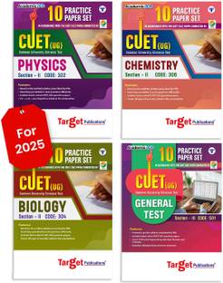 CUET (UG) 2025 | Physics, Chemistry, Biology & General Test (PCB+GT) | Practice Question Paper Set With Solutions | Set Of 4 Books