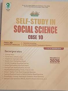 Evergreen Self Study In Social Science: For 2026 Examinations (Class 10) Paperback – 1 MARCH 2026