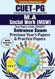CUET MSW Social Work / MA Social Work ( Test Paper Code - HUQP21 ) Previous Year Papers & Practice Papers ( English Medium )